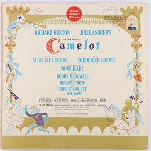 Camelot w/ Richard Burton & Julie Andrews 1960 Mono 12" LP Vinyl Record KOL 5620